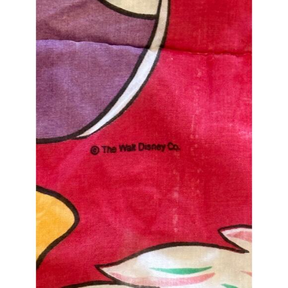 Disney Mickey Friends Sports Comforter Minnie Goofy Donald Vtg 80s Reversible - Picture 14 of 14